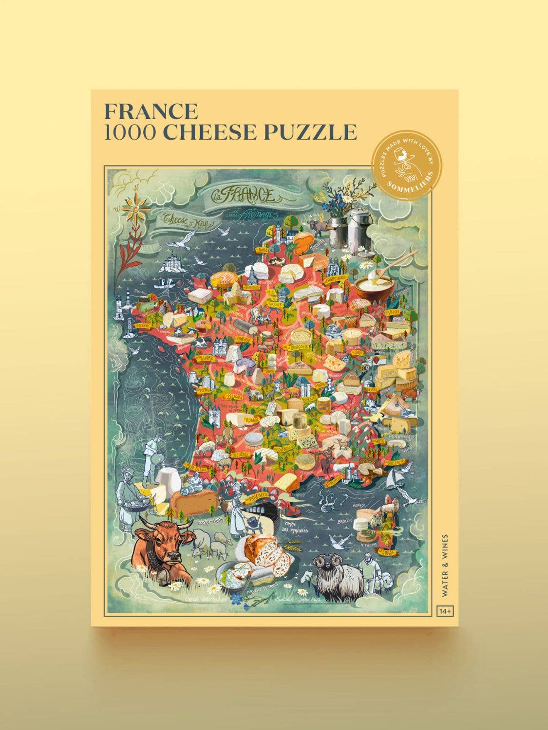 1000 Piece Cheese Puzzle | France | Water &amp; Wines
