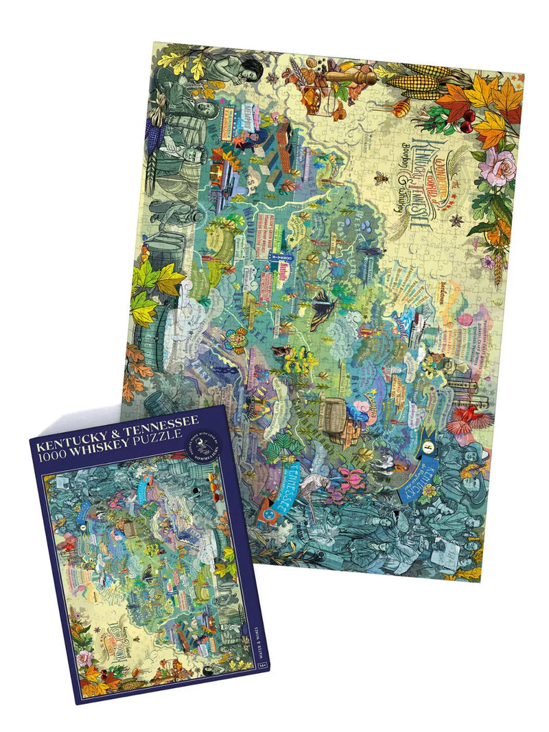 1000 Piece Whiskey Jigsaw Puzzle | Kentucky &amp; Tennessee | Water &amp; Wines