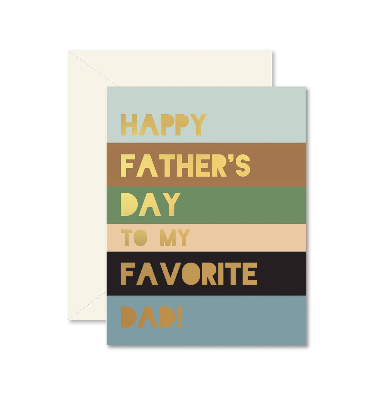 Greeting Card | Colorblock Father&#39;s Day Favorite Dad | Ginger P. Designs