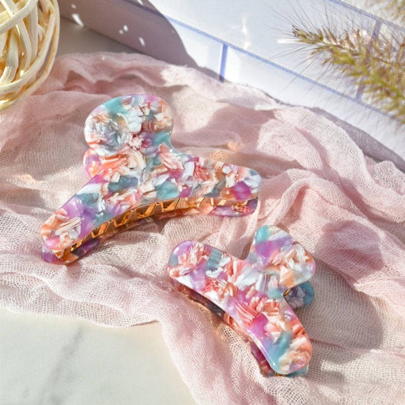 French Claw | Tickled Pink - Pink Purple Blue White | Fenna&Fei