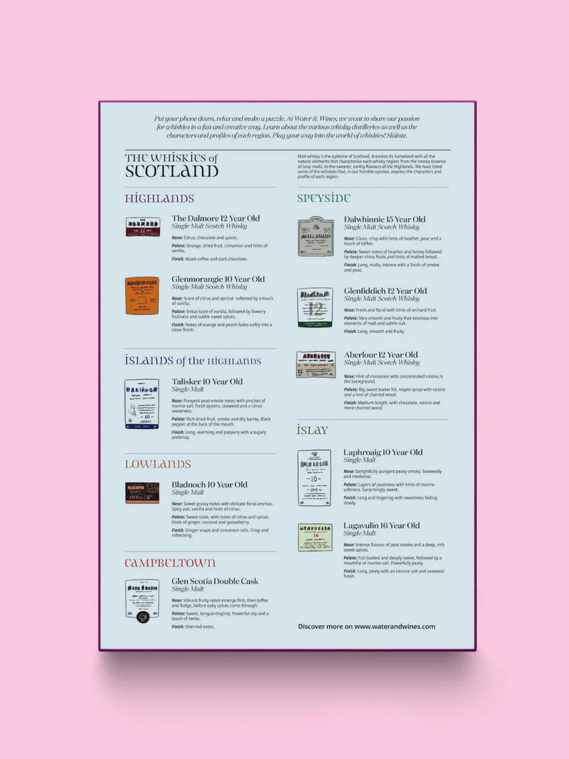 1000 Whisky Jigsaw Puzzle | Scotland | Water &amp; Wines