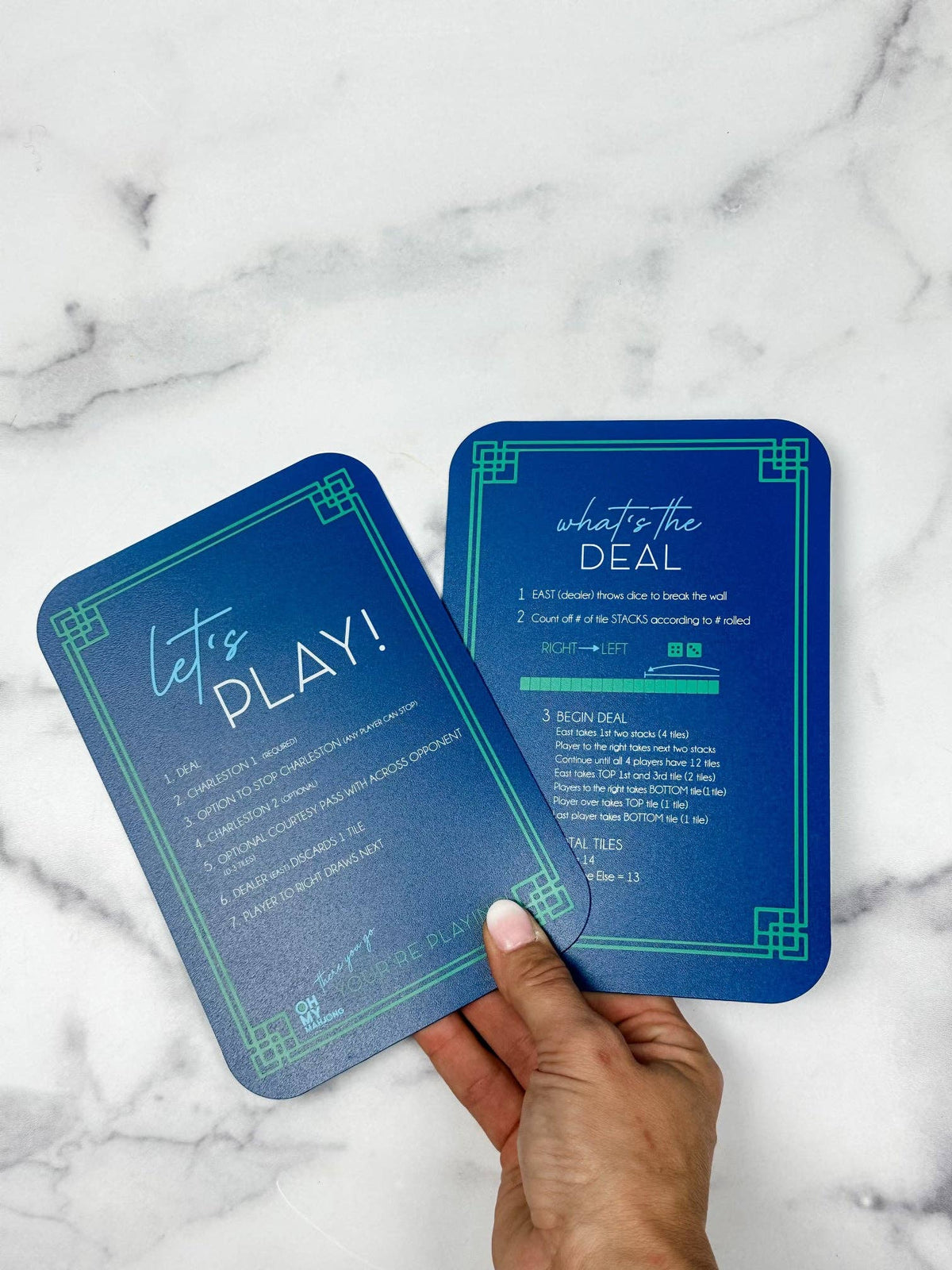 Mahjong Tile Shufflers | Blue | Oh My Mahjong