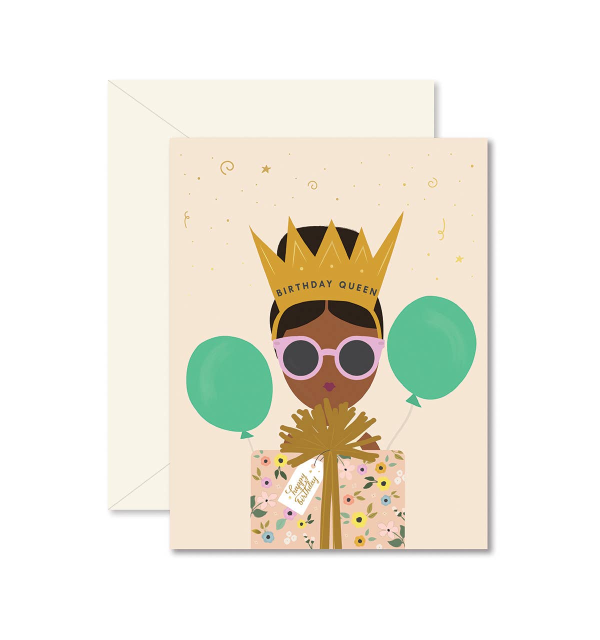 Birthday Card | Birthday Queen Floral | Ginger P. Designs