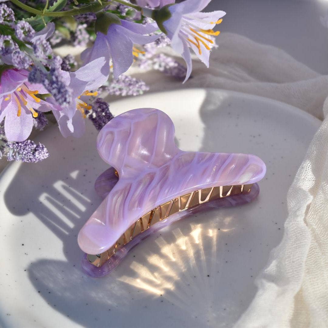 French Hair Claw | Wisteria - Light Purple Acetate Resin | Fenna&Fei
