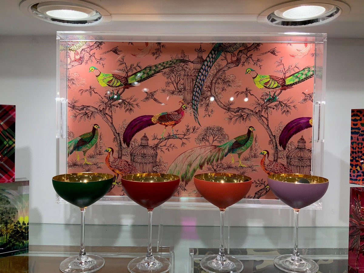 Acrylic Medium Rectangle Tray | Pheasant Sauvage Loire | Nicolette Mayer Collection
