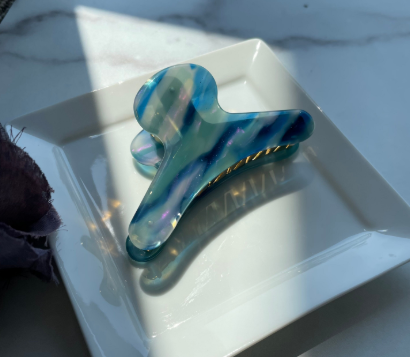 French Claw Hair Clips | Italian Acetate Claw | Milky Way | Fenna&Fei