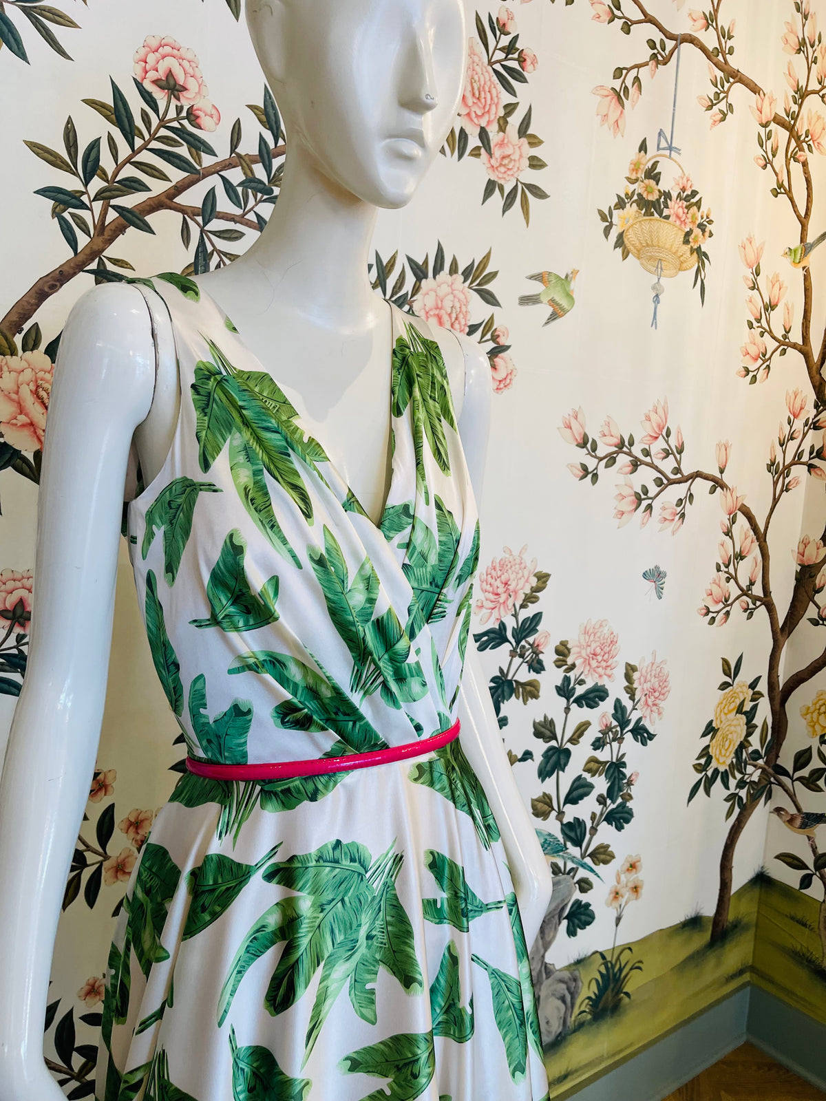Savannah Gown | Palm Print Silk Charmeuse