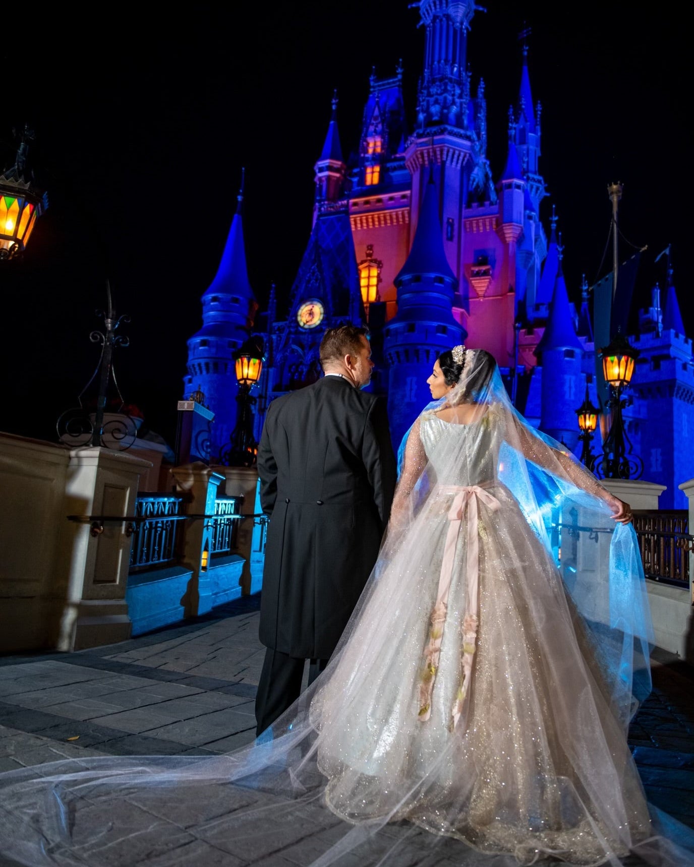 Custom wedding gown at walt disney world