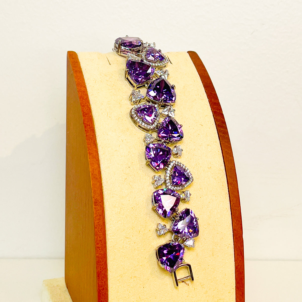 Bracelet | Triangle Crystal | Amethyst | Mariam Zardozi