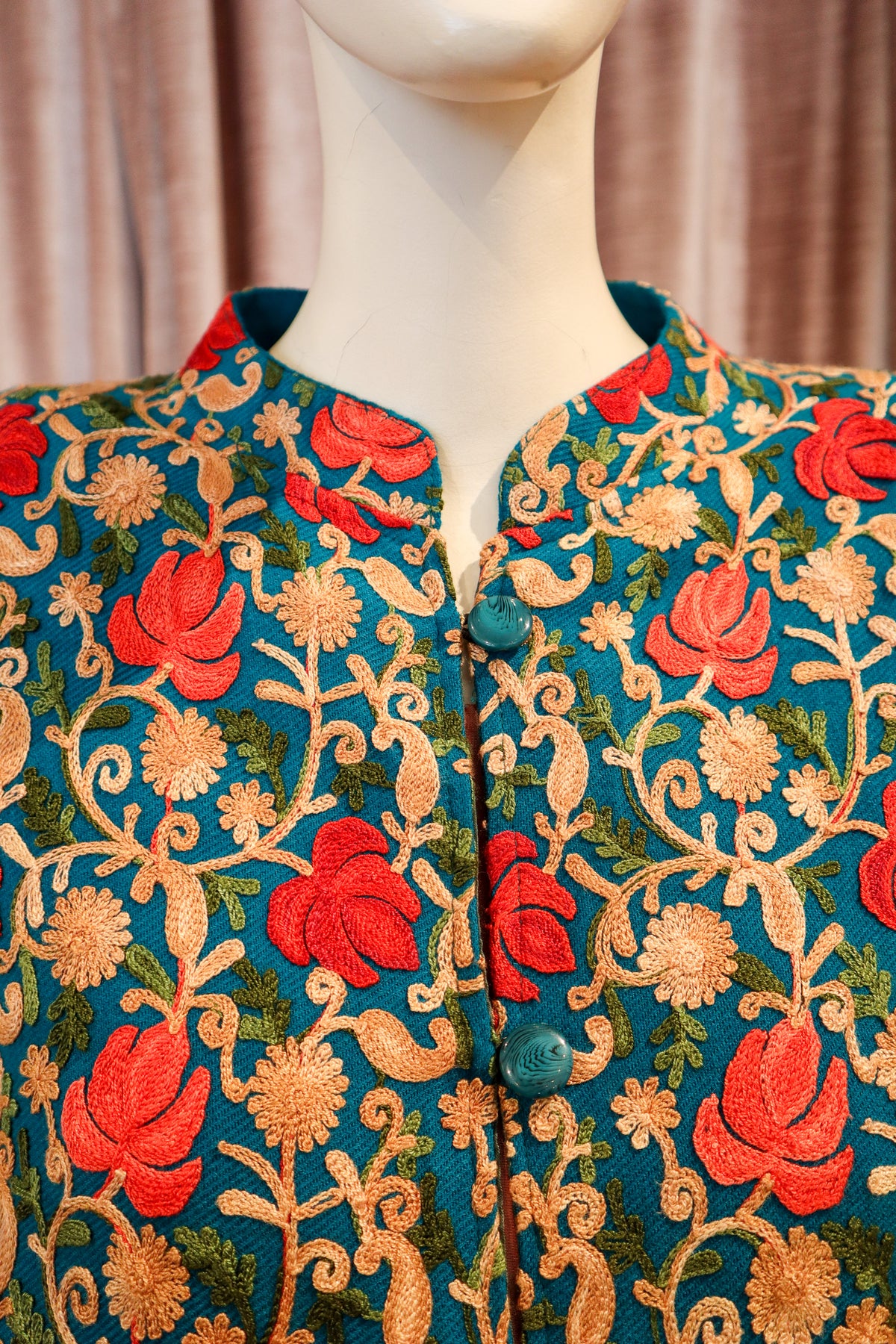 Car Coat | Embroidered | Bosch Roses