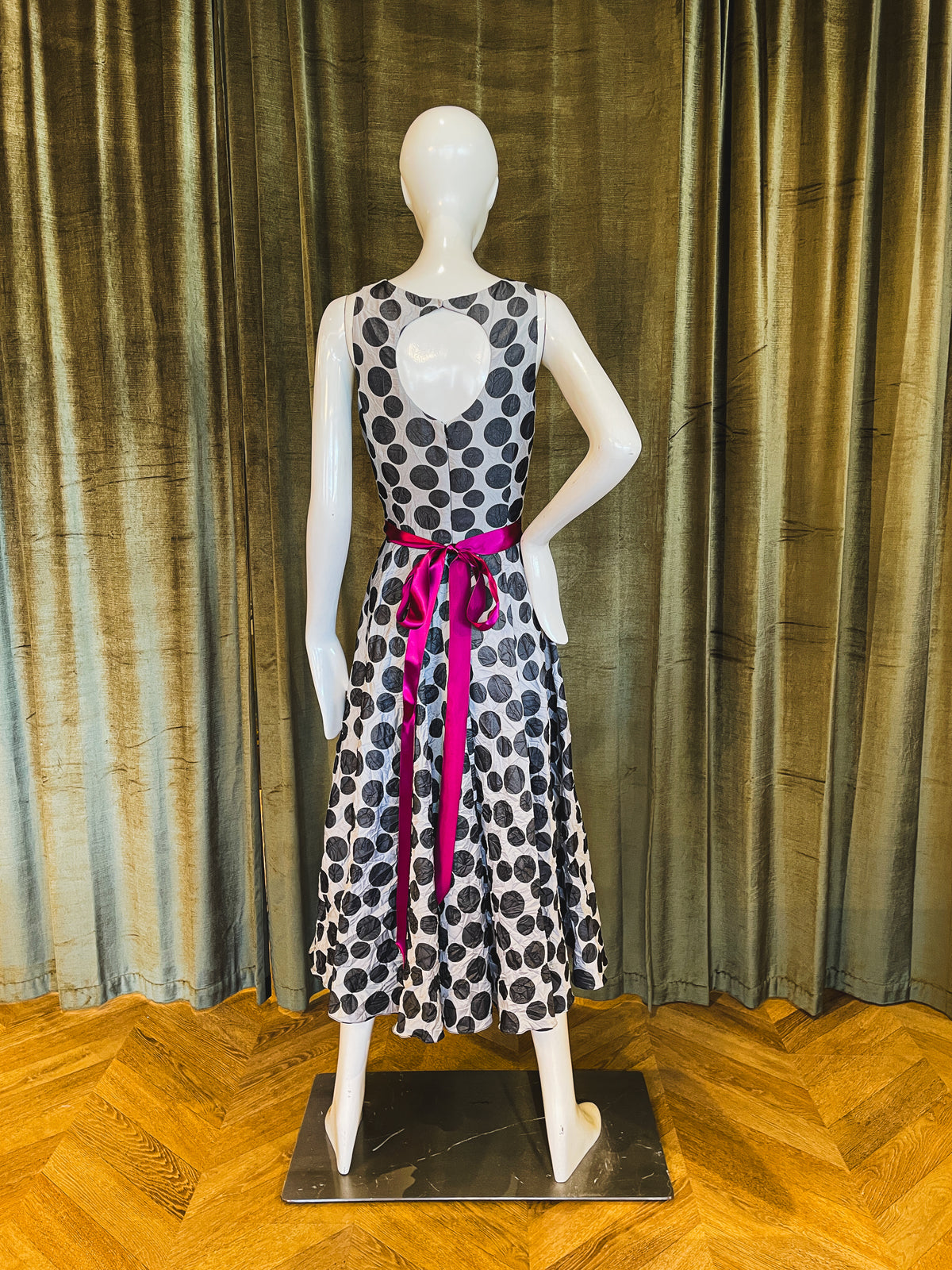 Chaparral Dress | Shades of Gray Polka Dot Jacquard