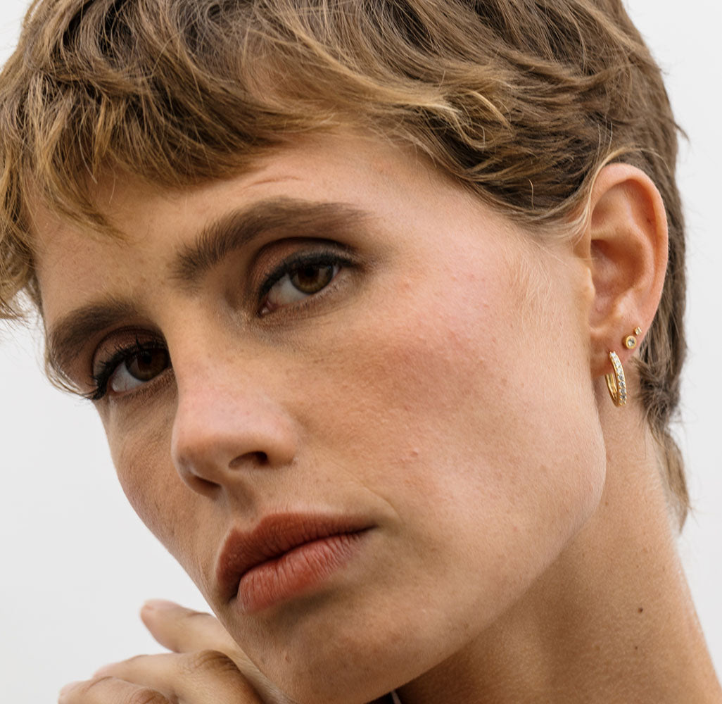 Earrings | Crystal Hoop | Amano Studio