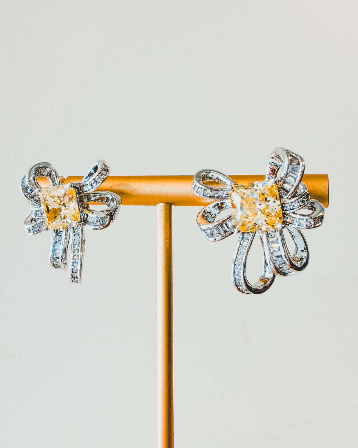 Earrings | Bow Studs | Citrine