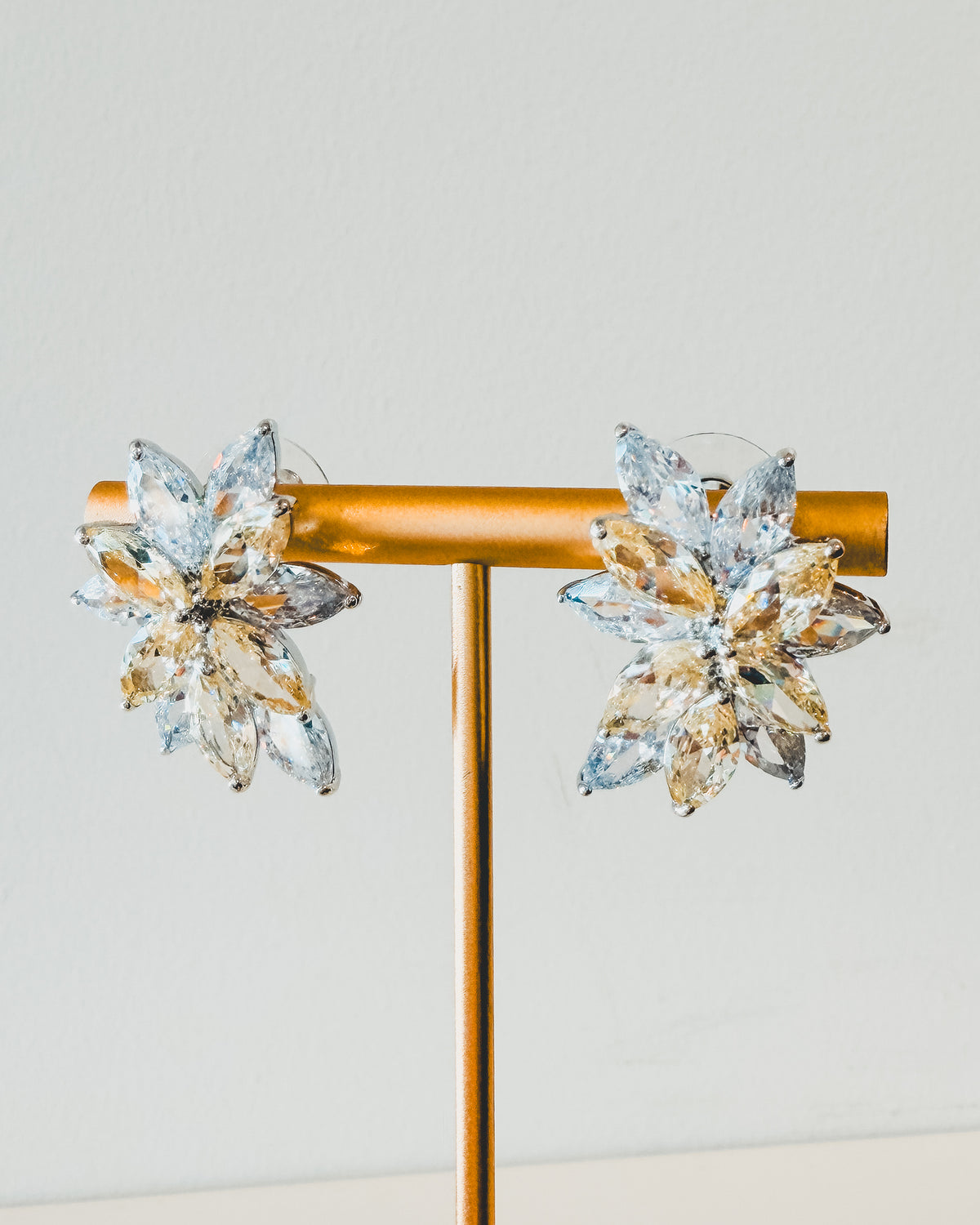 Earrings | Crystal Cluster Studs | Citrine