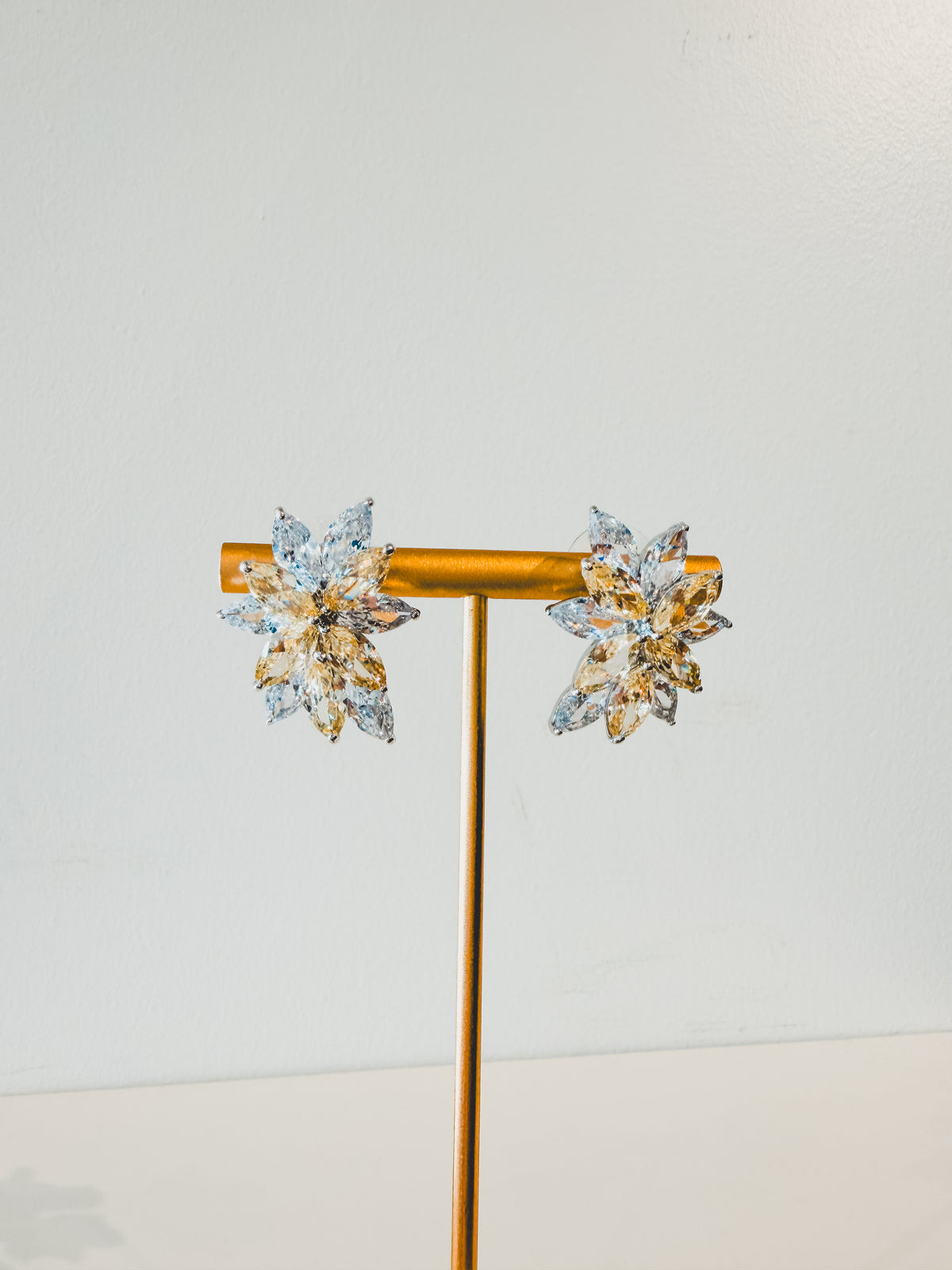 Earrings | Crystal Cluster Studs | Citrine