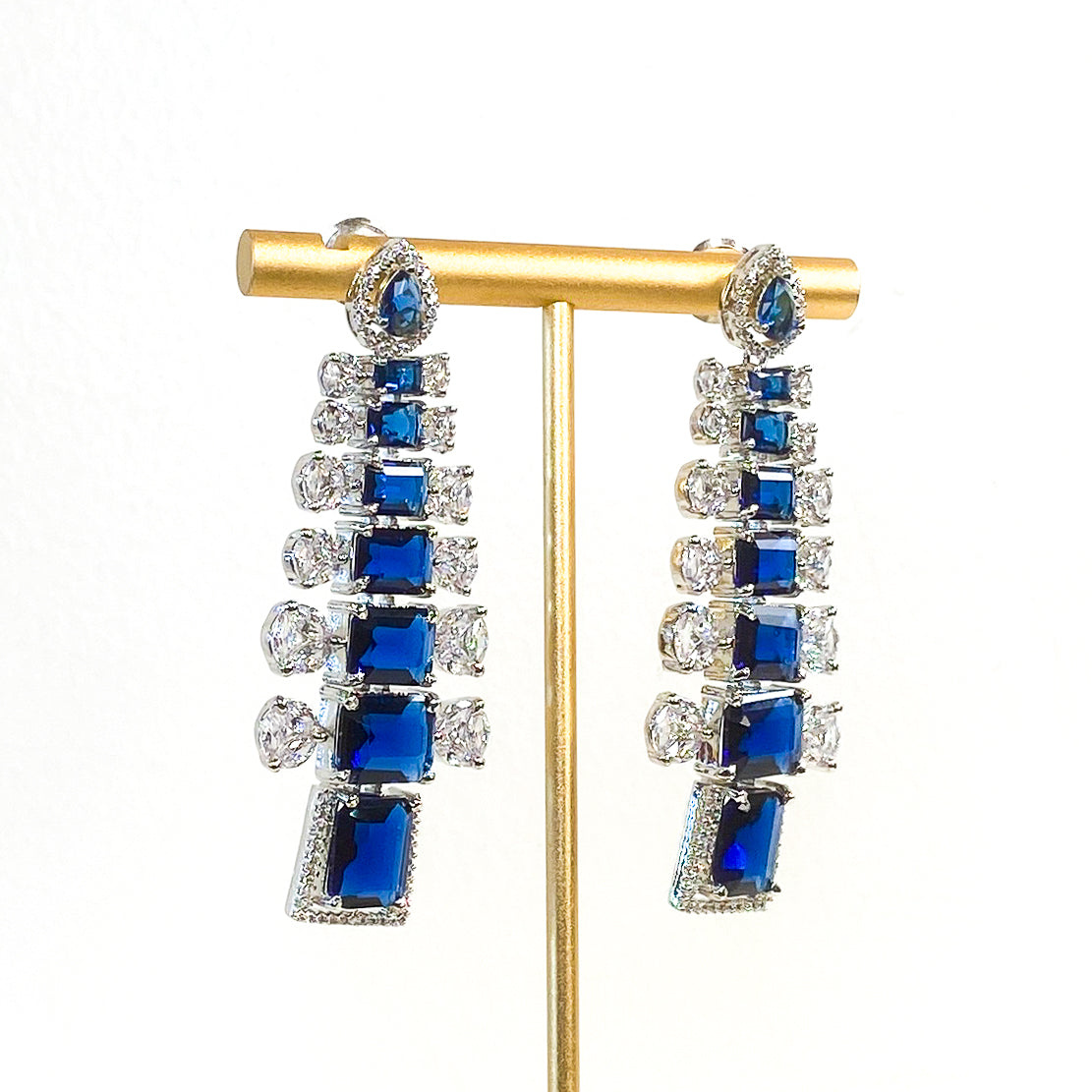 Earrings | Dragon Tail Drops | Sapphire