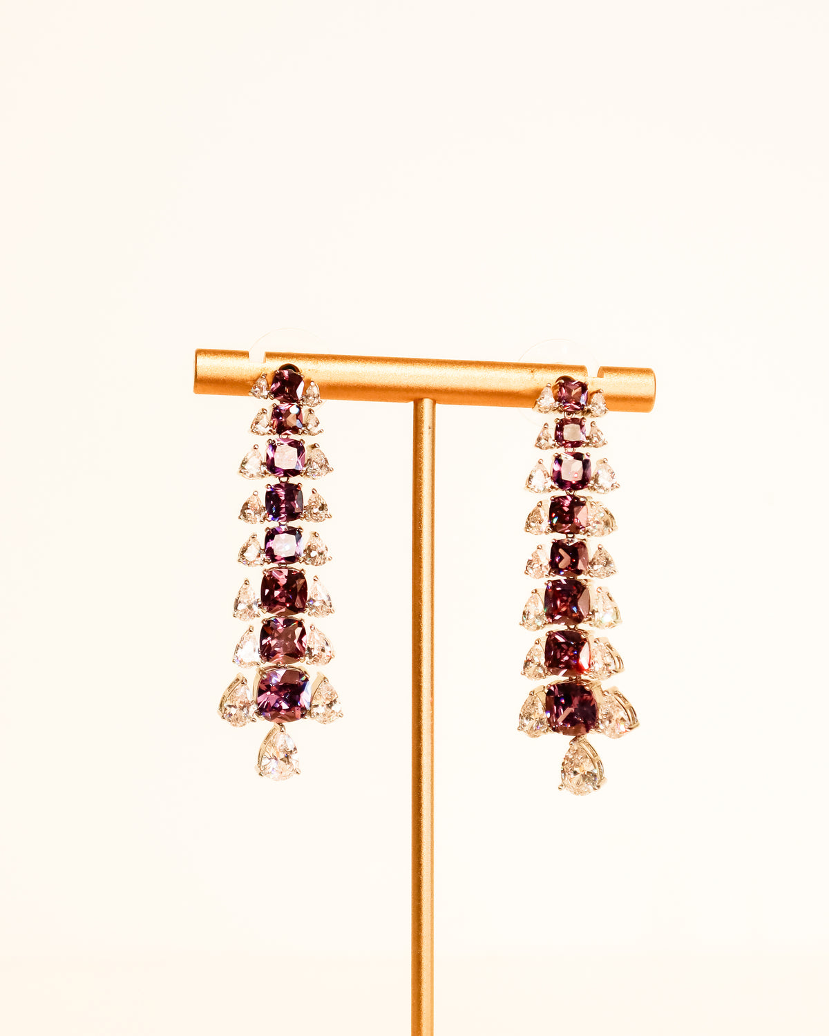 Earrings | Petite Dragon Tail Drops | Amethyst