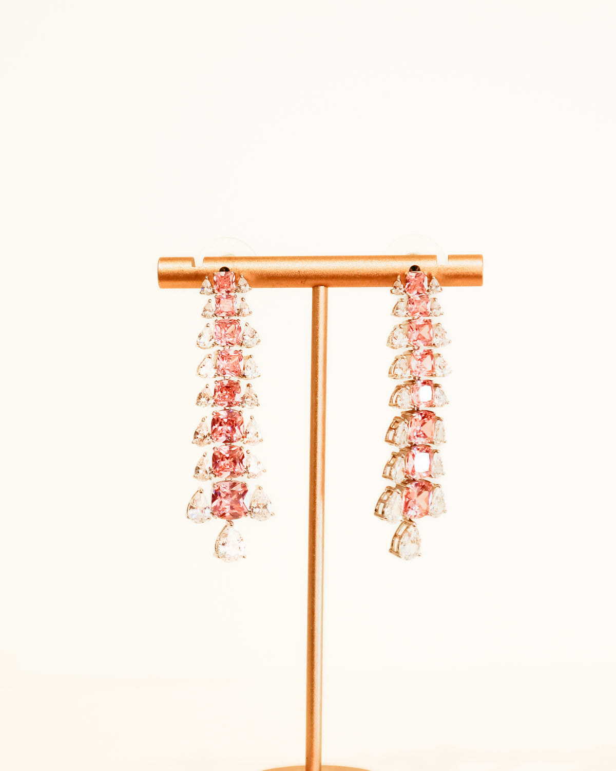 Earrings | Petite Dragon Tail Drops | Pink Sapphire