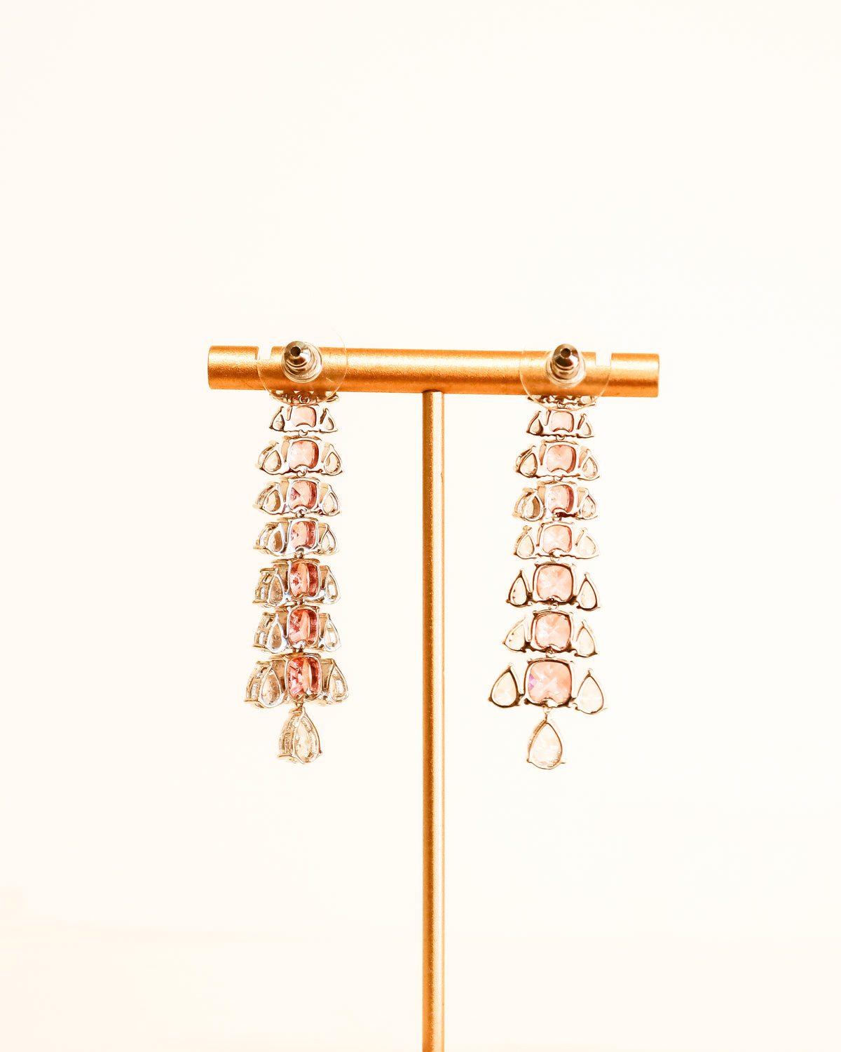 Earrings | Petite Dragon Tail Drops | Pink Sapphire