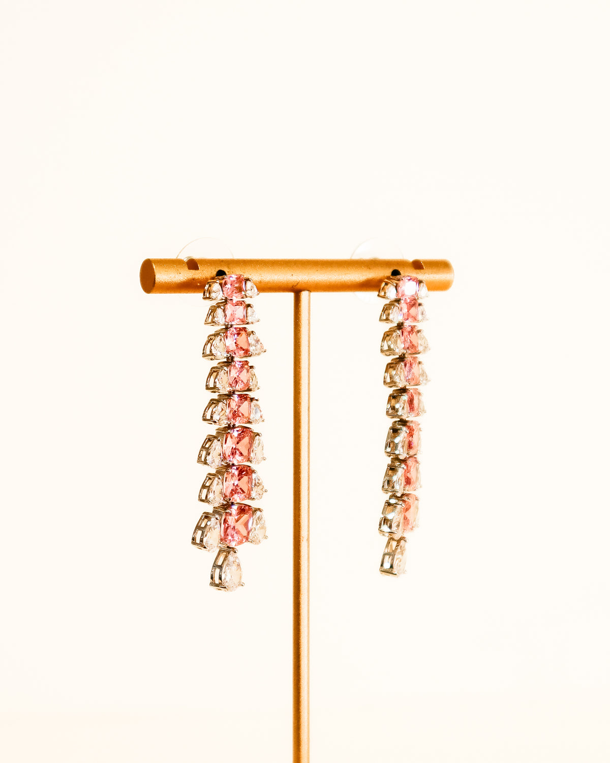 Earrings | Petite Dragon Tail Drops | Pink Sapphire