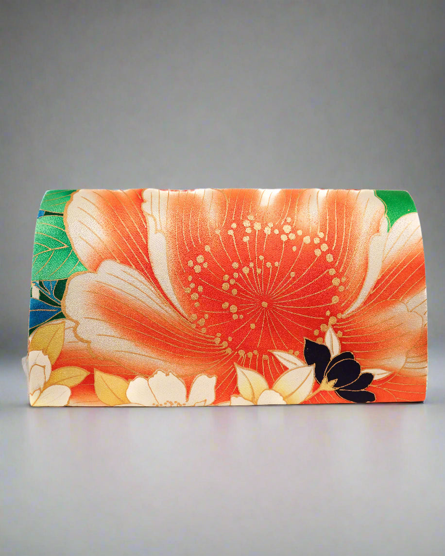 Evening Bag | Vintage Kimono | Orange Lotus