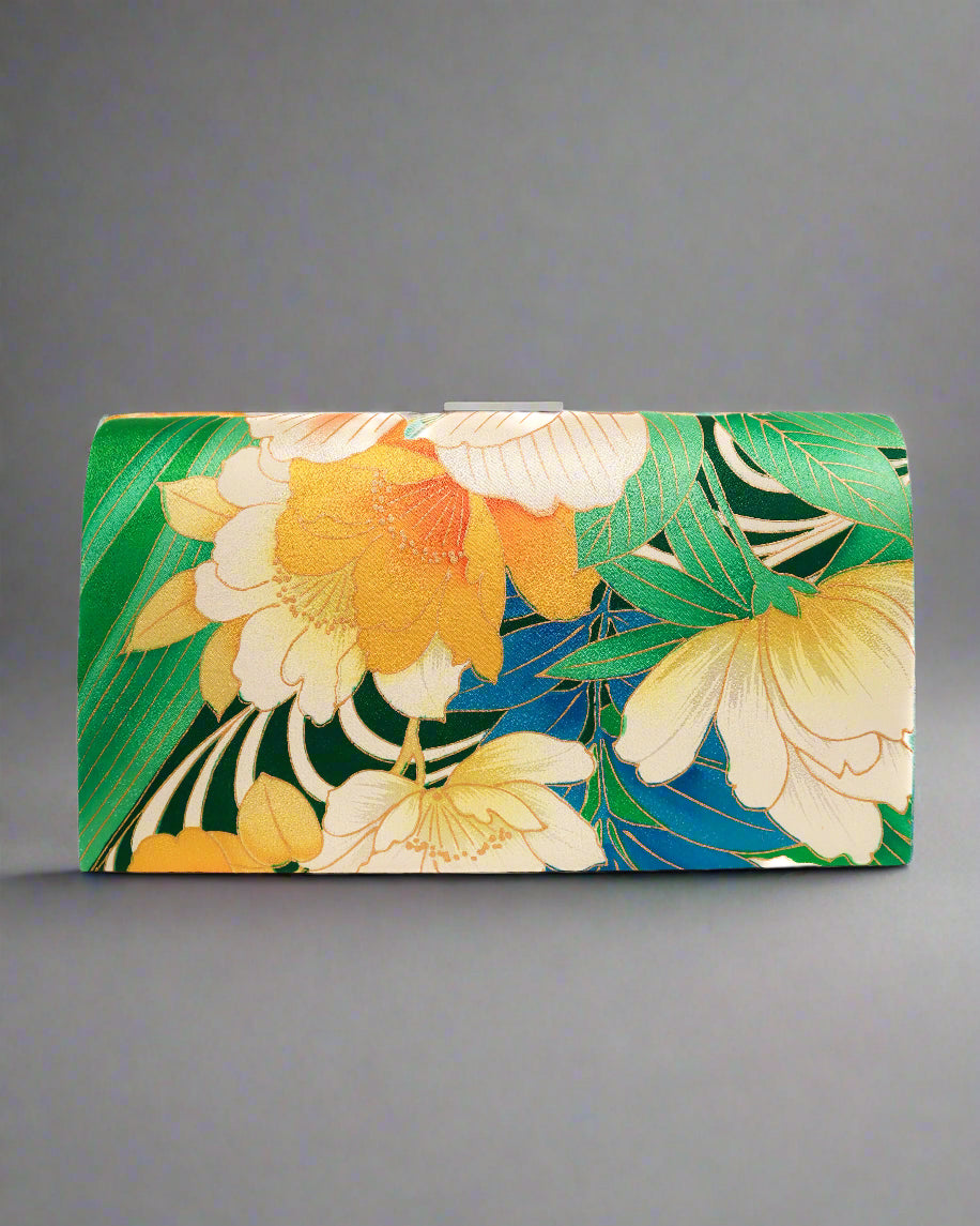 Evening Bag | Vintage Kimono | Orange Lotus