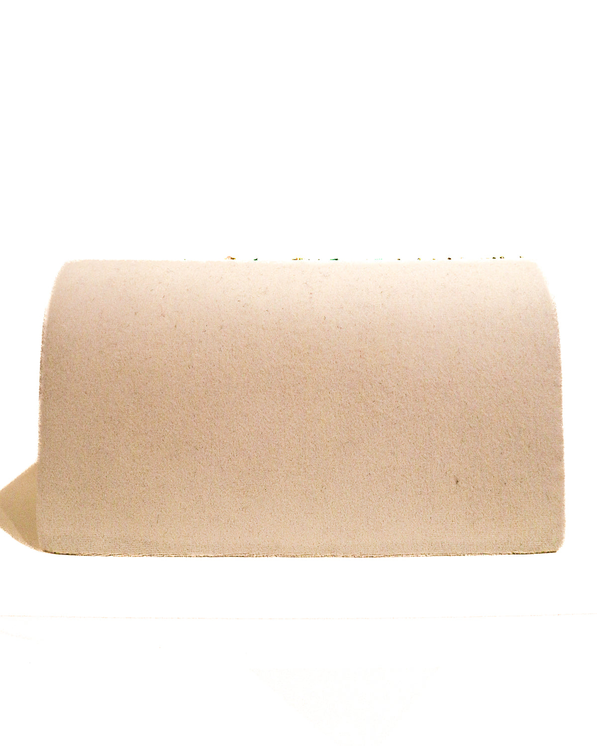 Evening Clutch | Bold Floral | White Velvet, Emeralds, Lapis, Garnets | Mariam Zardozi