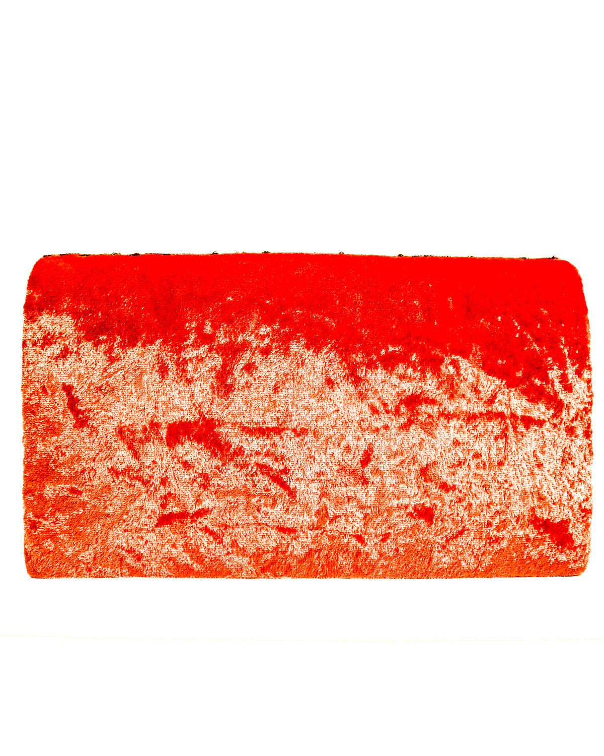 Evening Clutch | Embroidered Peacock Feather | Coral Velvet &amp; Jade | Mariam Zardozi