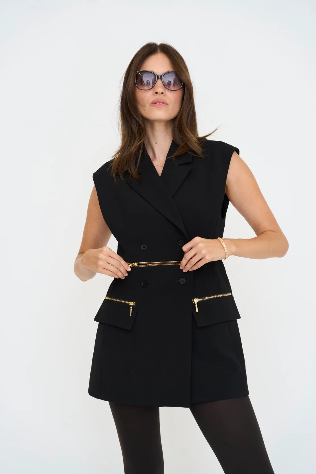 Vest | Zip Away in Black | Foreign Fare