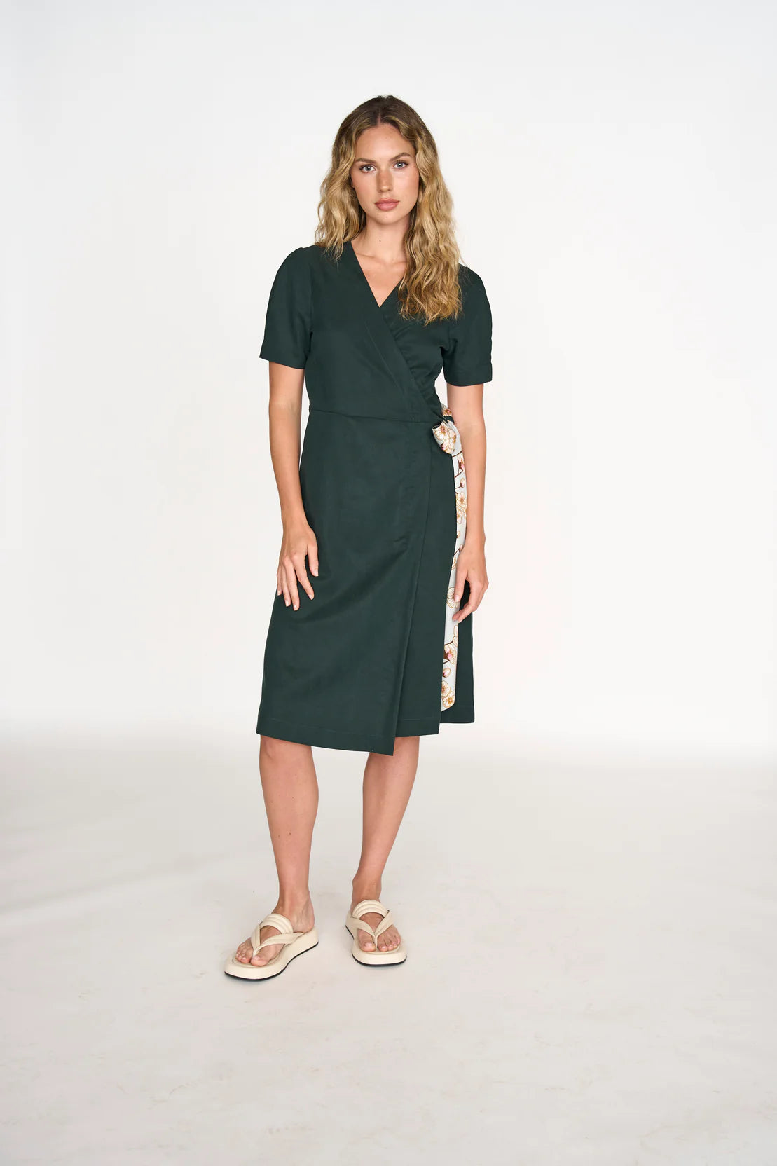 Dress | Wrap Me Up in Hunter Green | Foreign Fare