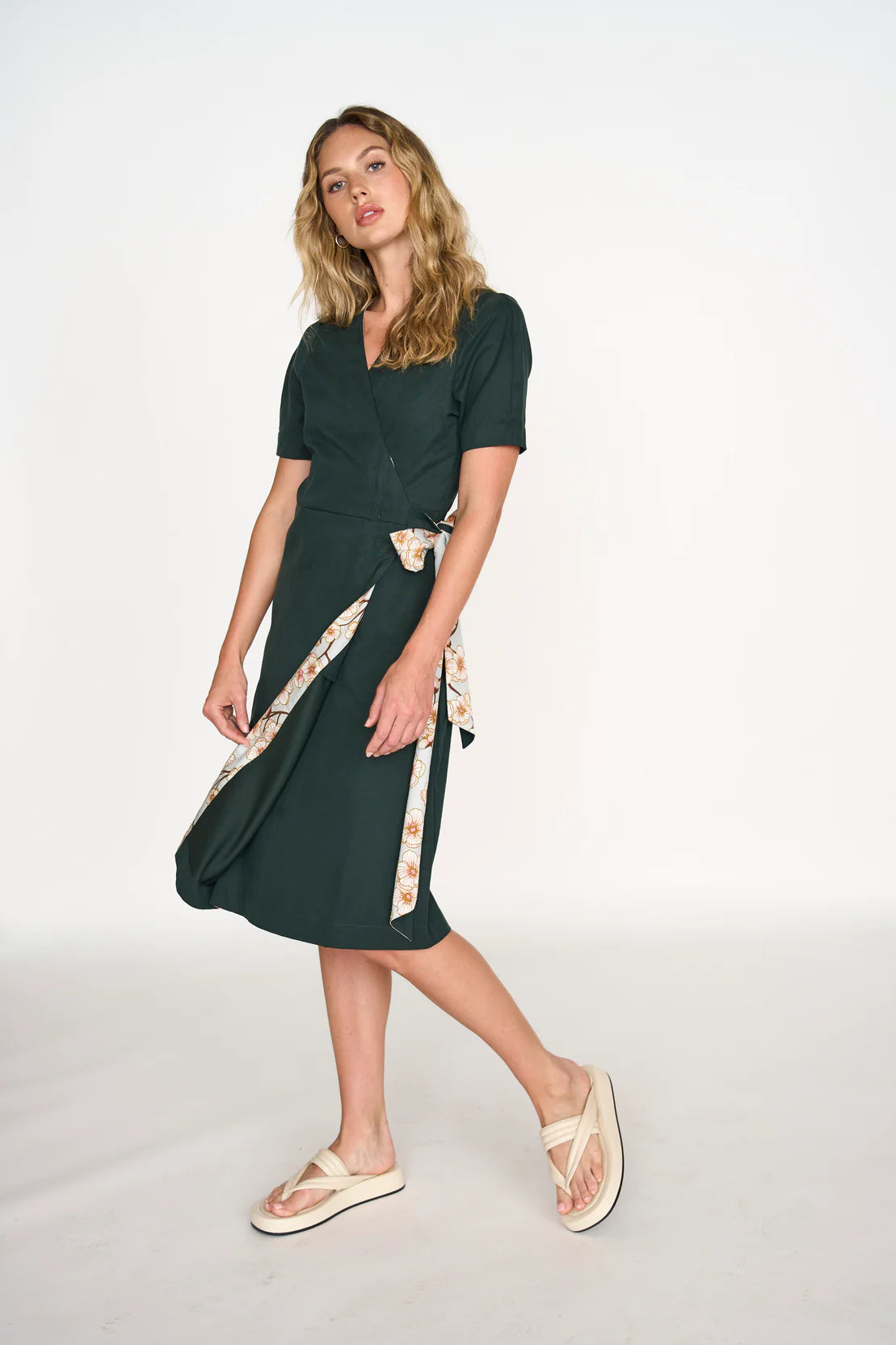 Dress | Wrap Me Up in Hunter Green | Foreign Fare