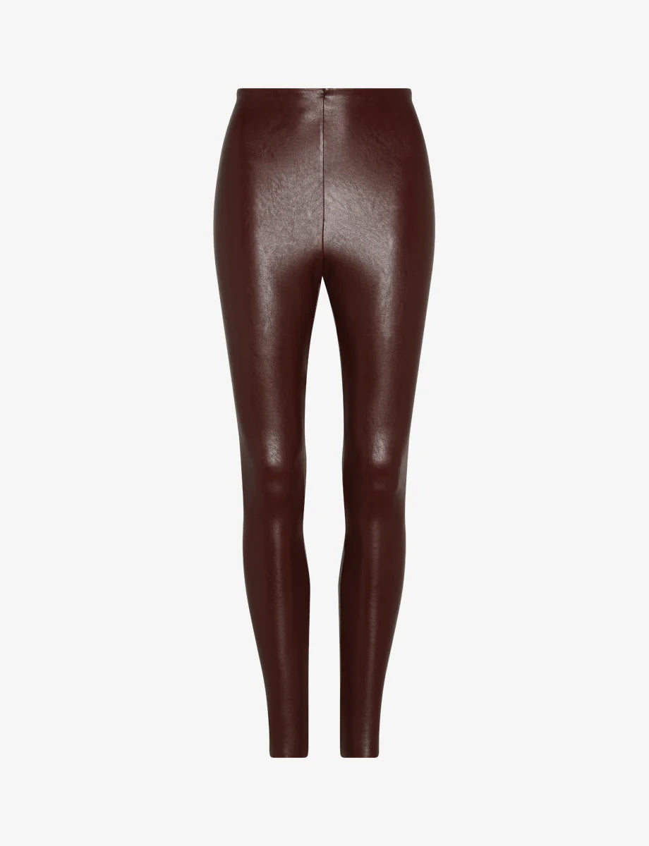 Commando Faux Leather High Rise Animal Leggings in Brown Croc L