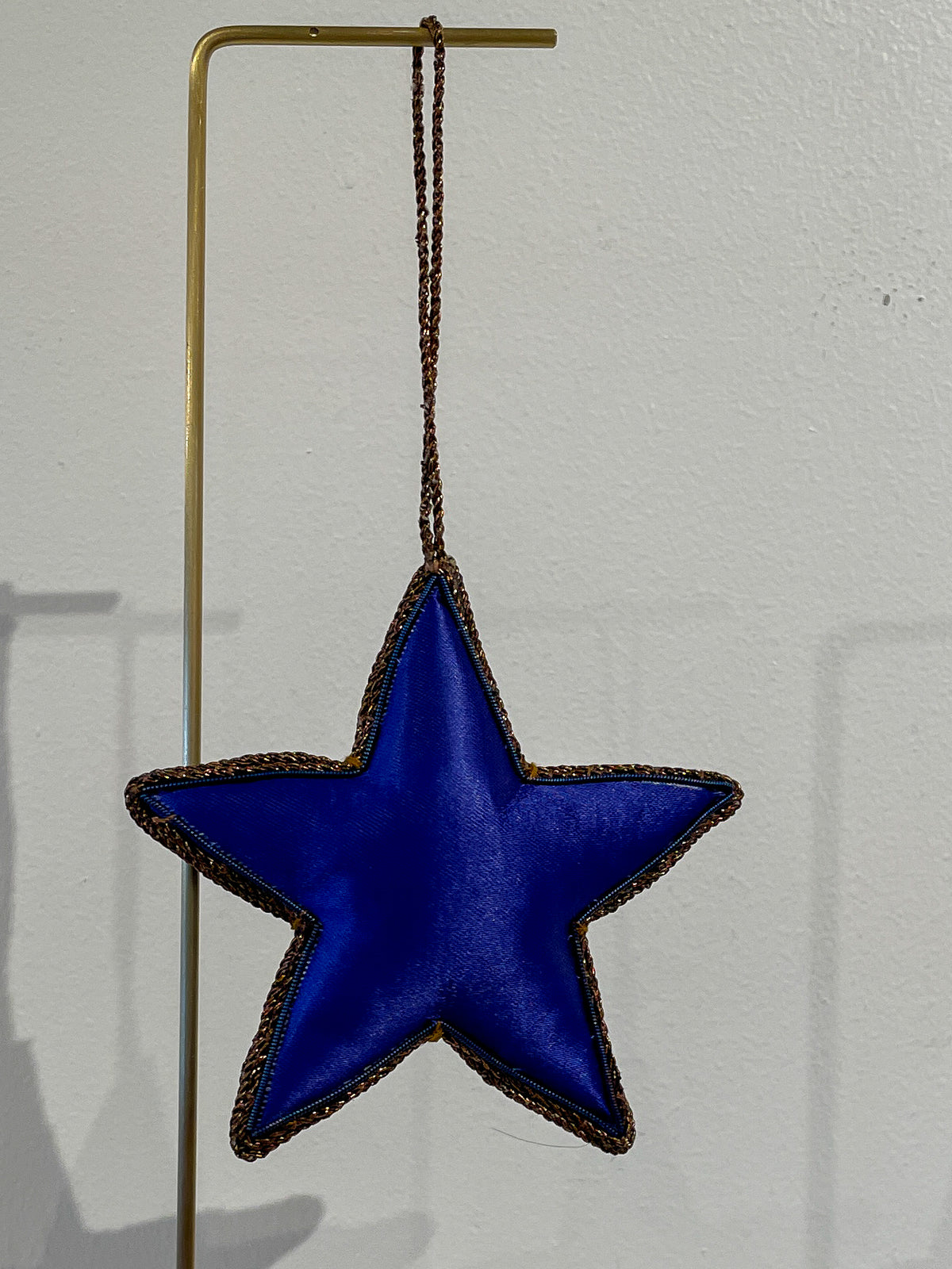 Hand Embroidered Ornament  |  4&quot; Star | Blue | Mariam Zardozi