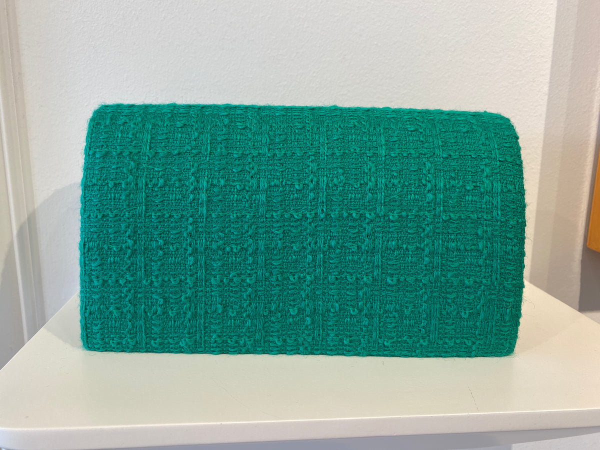 Evening Clutch | Textured Tweed | Emerald