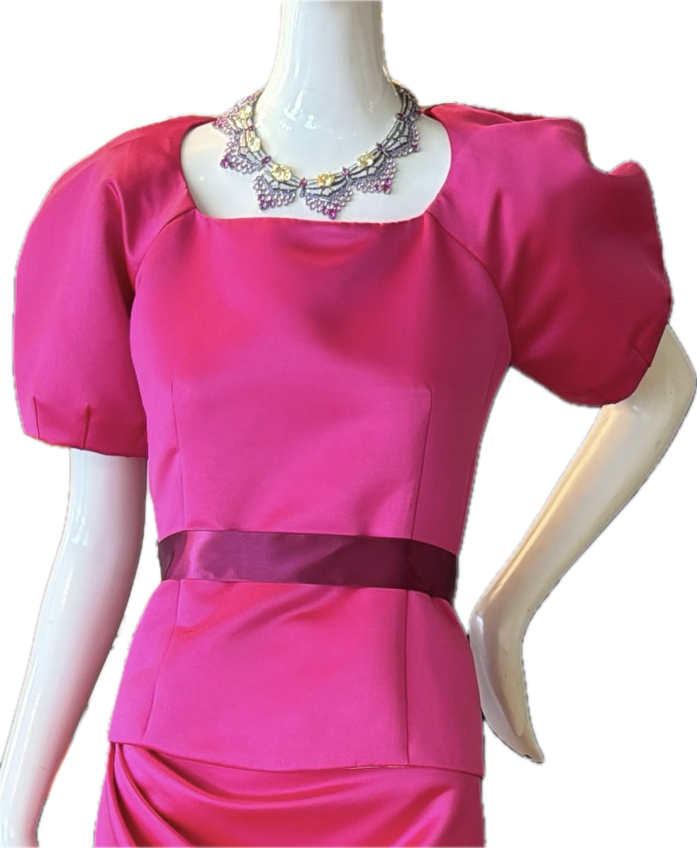 Flores Top | Silk Satin | Azalea