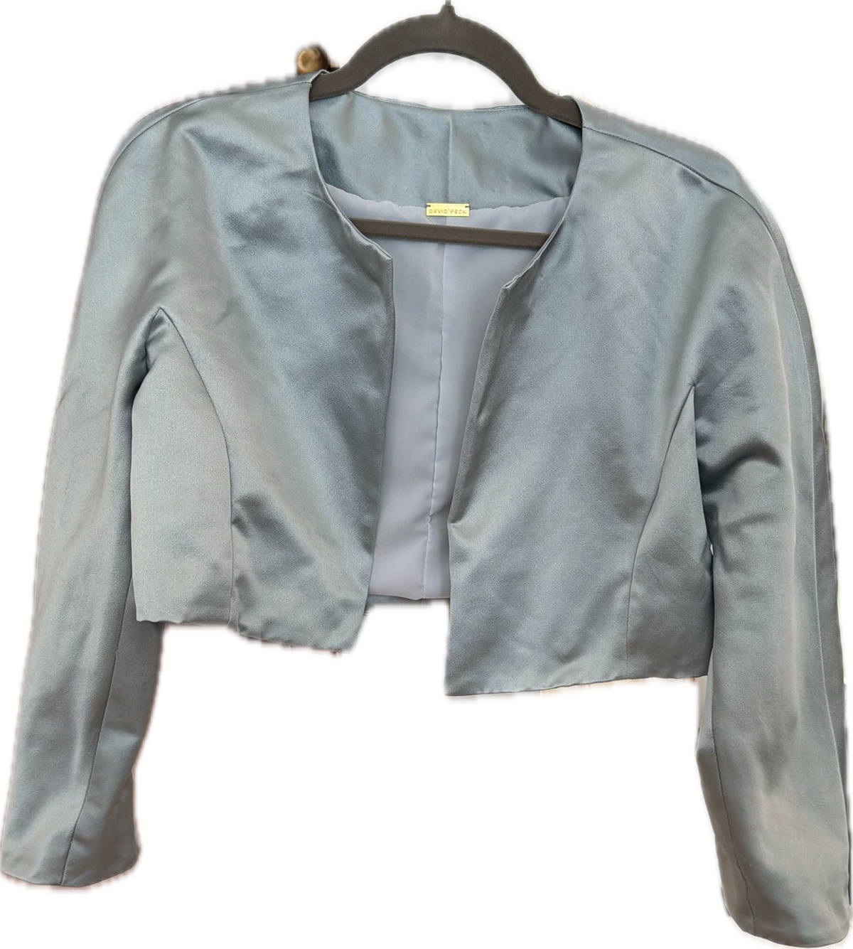 Kah Jacket | Light Blue Satin