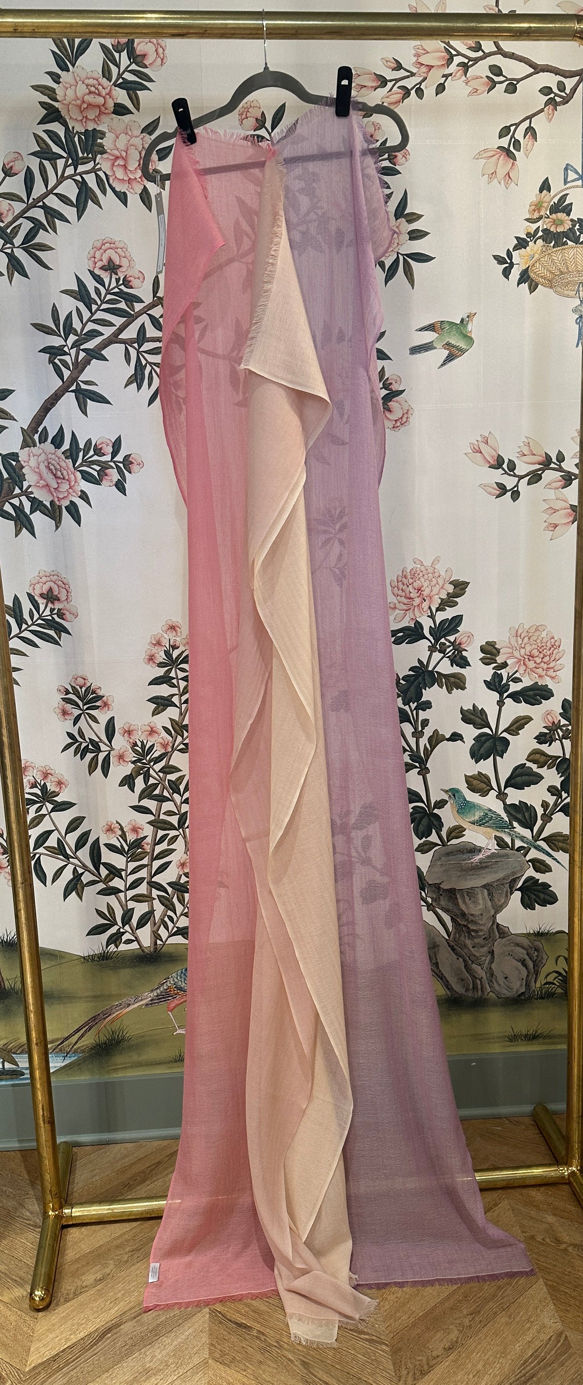 Zardozi Wrap | Cashmere | 39" x 27" | Reversible Blue