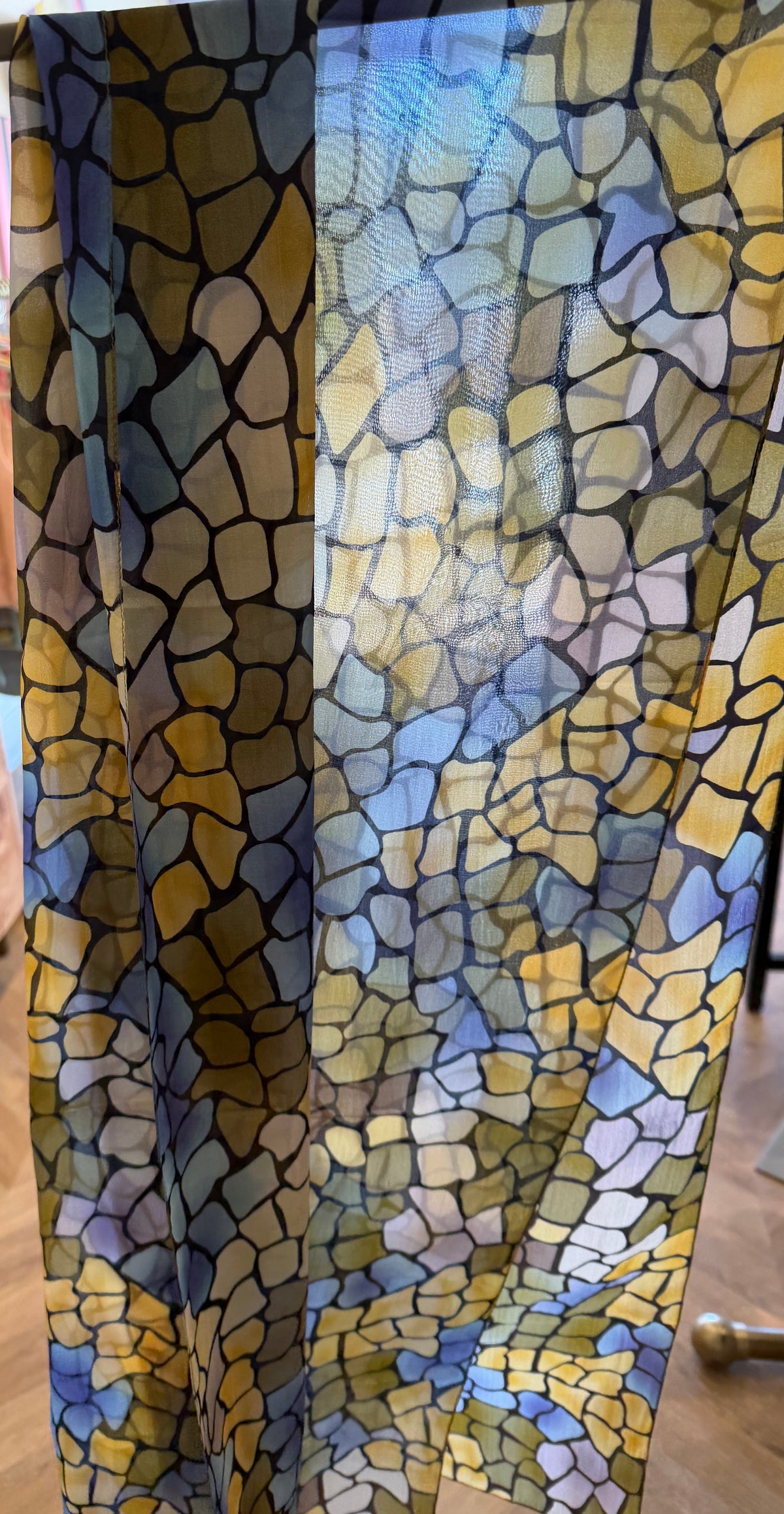 Glass Scarf | Silk | Pebble Mosaic Print