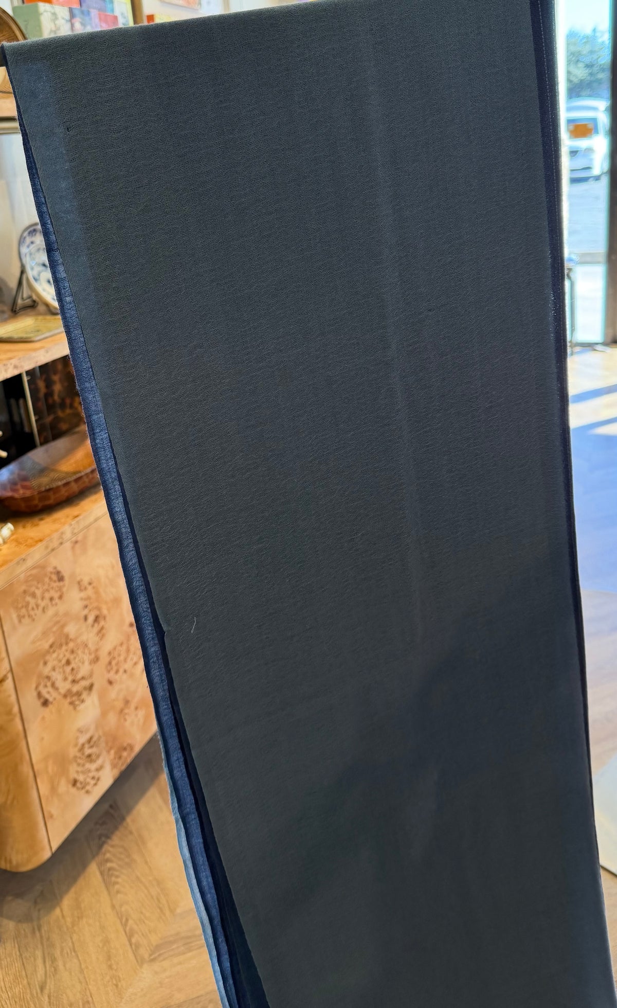 Zardozi Wrap | Cashmere | 39" x 27" | Reversible Blue