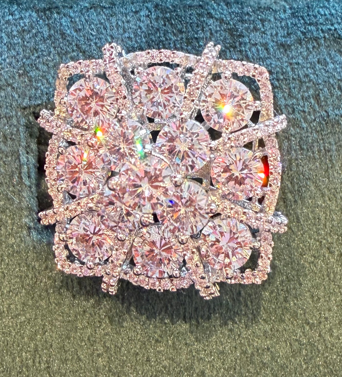 Cocktail Ring | Round Cut Bouquet | Crystal