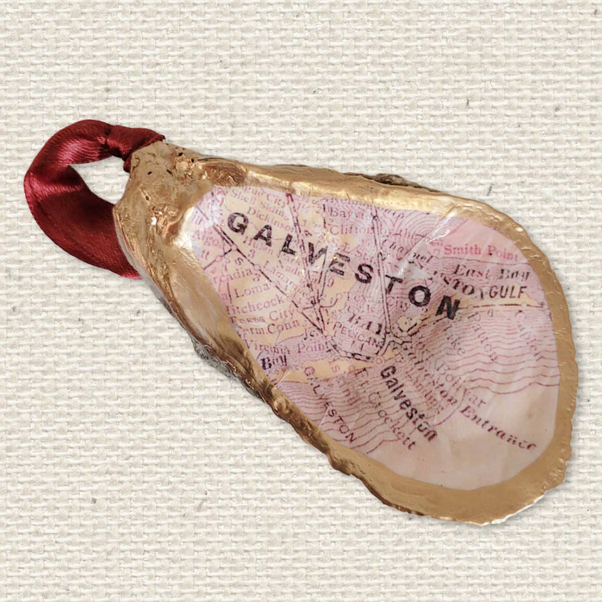 Oyster Shell Christmas Ornament | Galveston | Algiers Point Oyster Co.
