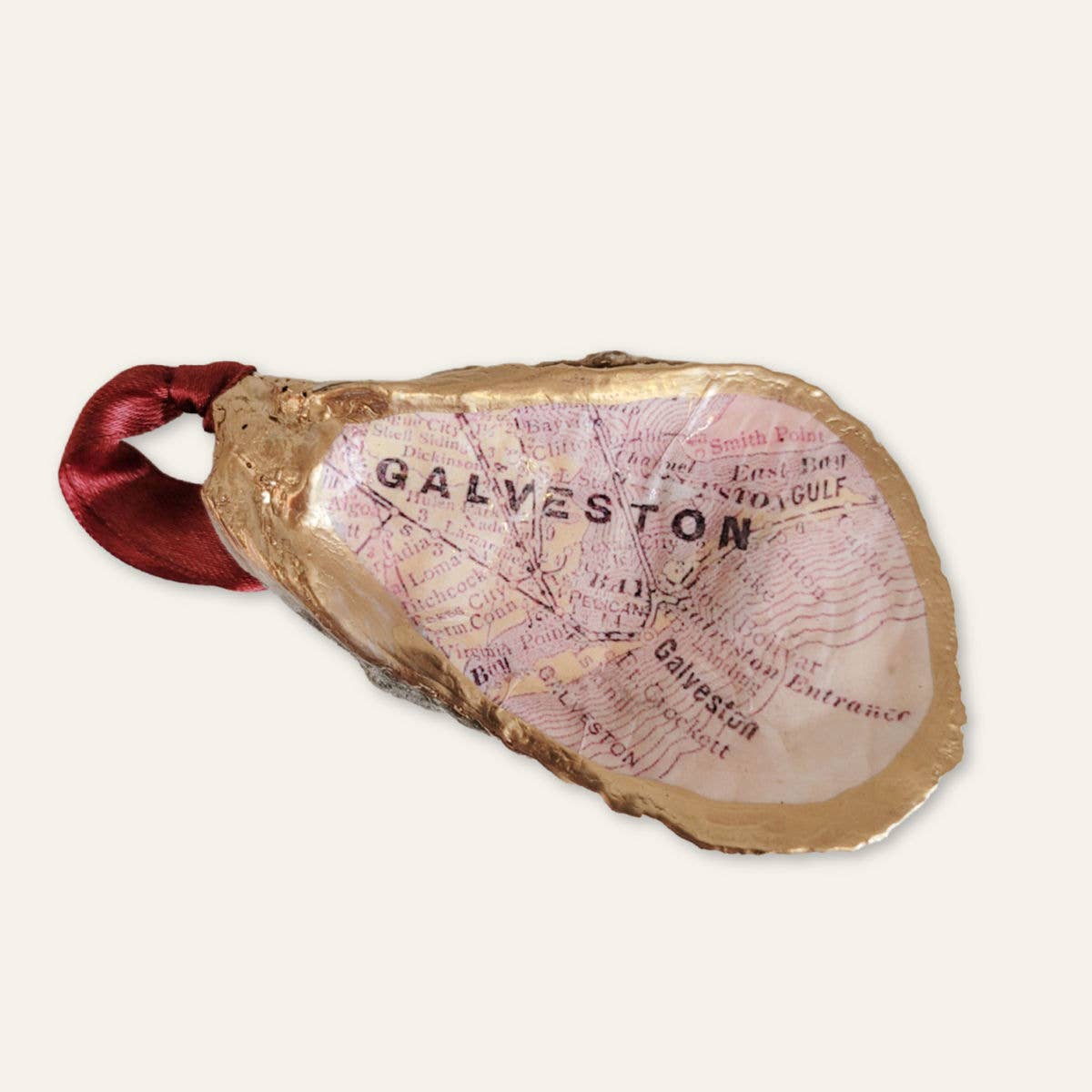 Oyster Shell Christmas Ornament | Galveston | Algiers Point Oyster Co.