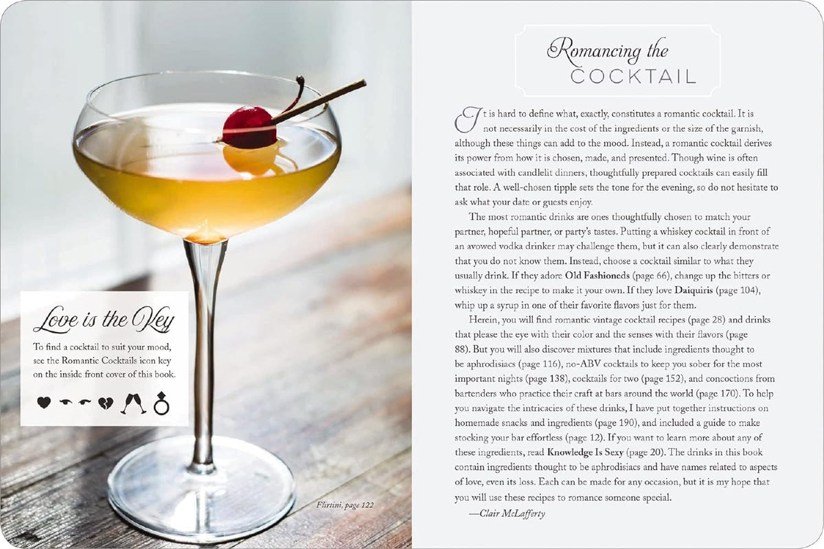 Romantic Cocktails: Craft Cocktail Recipes for Couples, Crushes, and Star-Crossed Lovers | Clair McLafferty