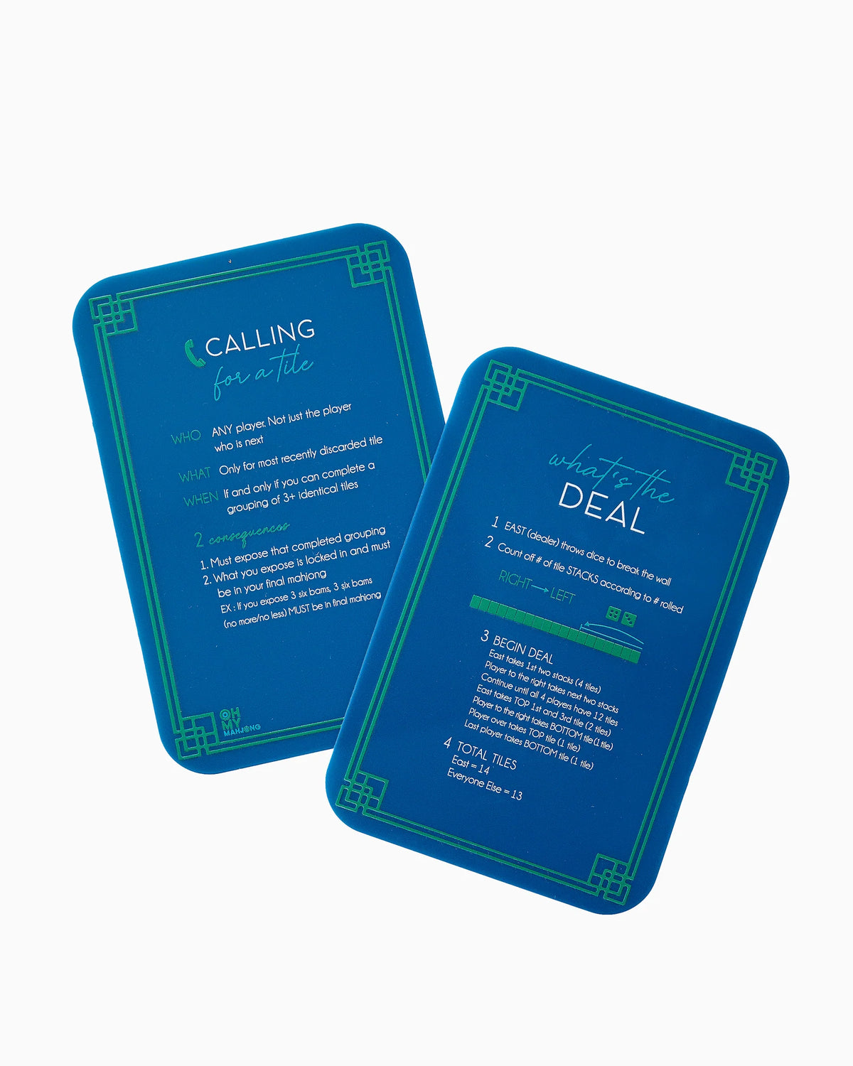 Mahjong Tile Shufflers | Blue | Oh My Mahjong