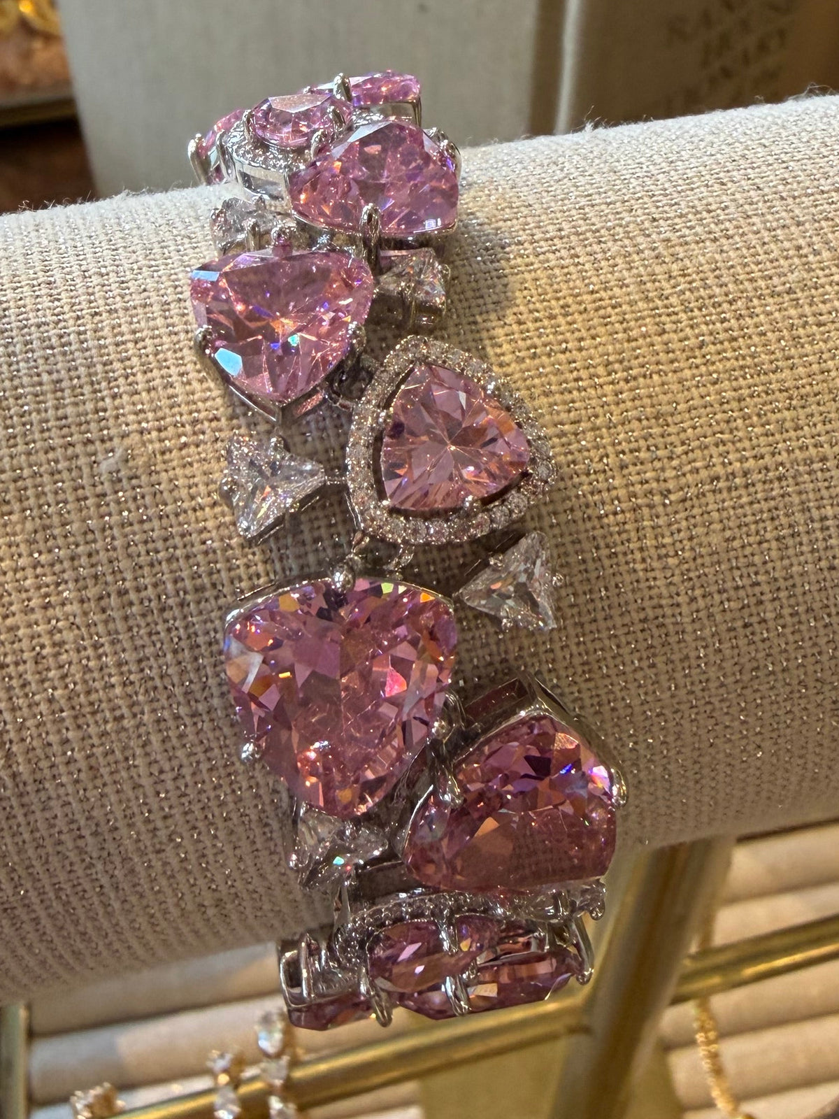 Bracelet | Triangle Crystal | Pink Sapphire