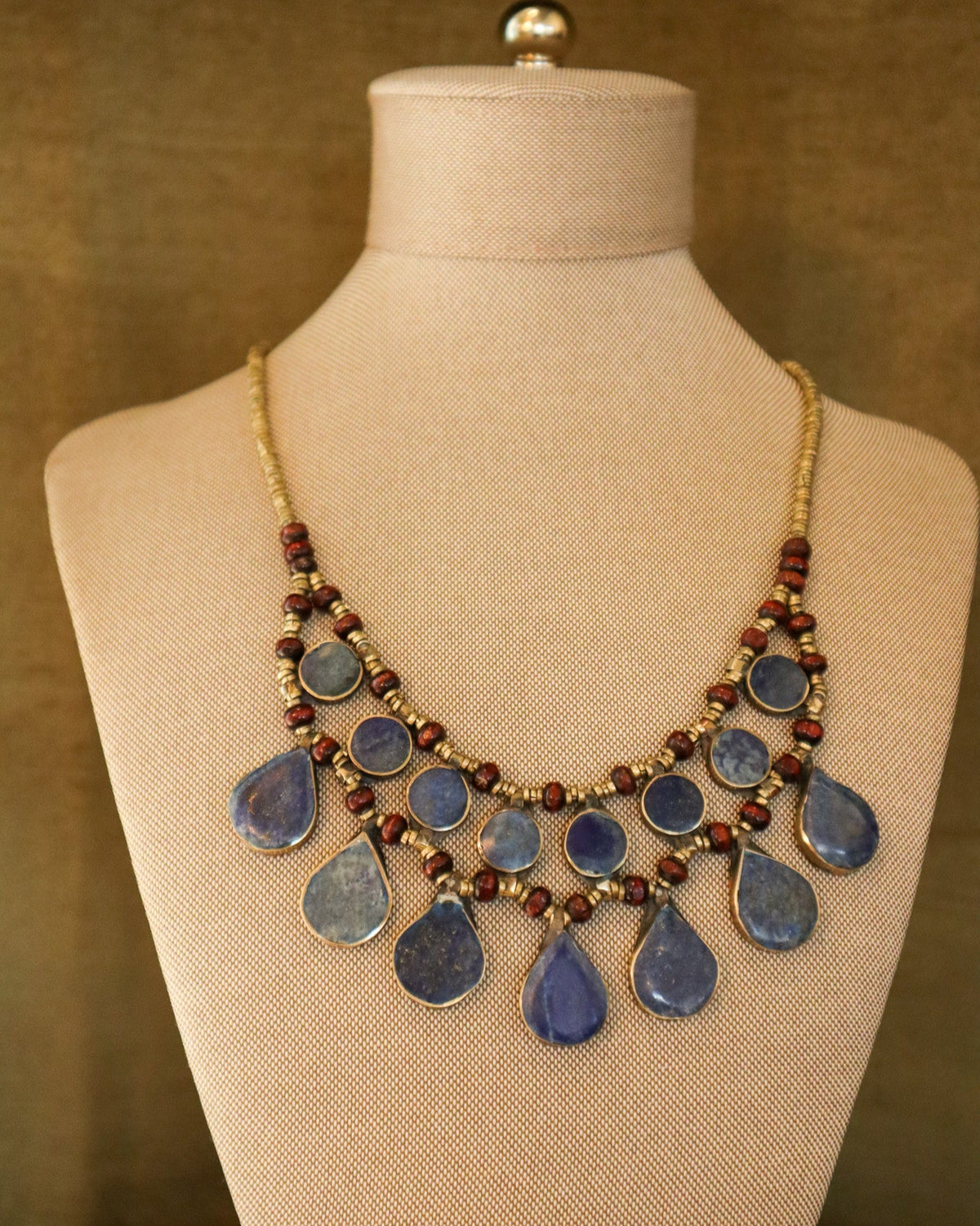 Middle Eastern Lapis Tribal Necklace | Vintage