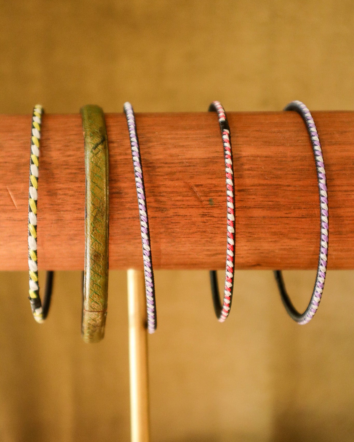 African handmade bracelet Recycled Plastic Set of 5 | Vintage