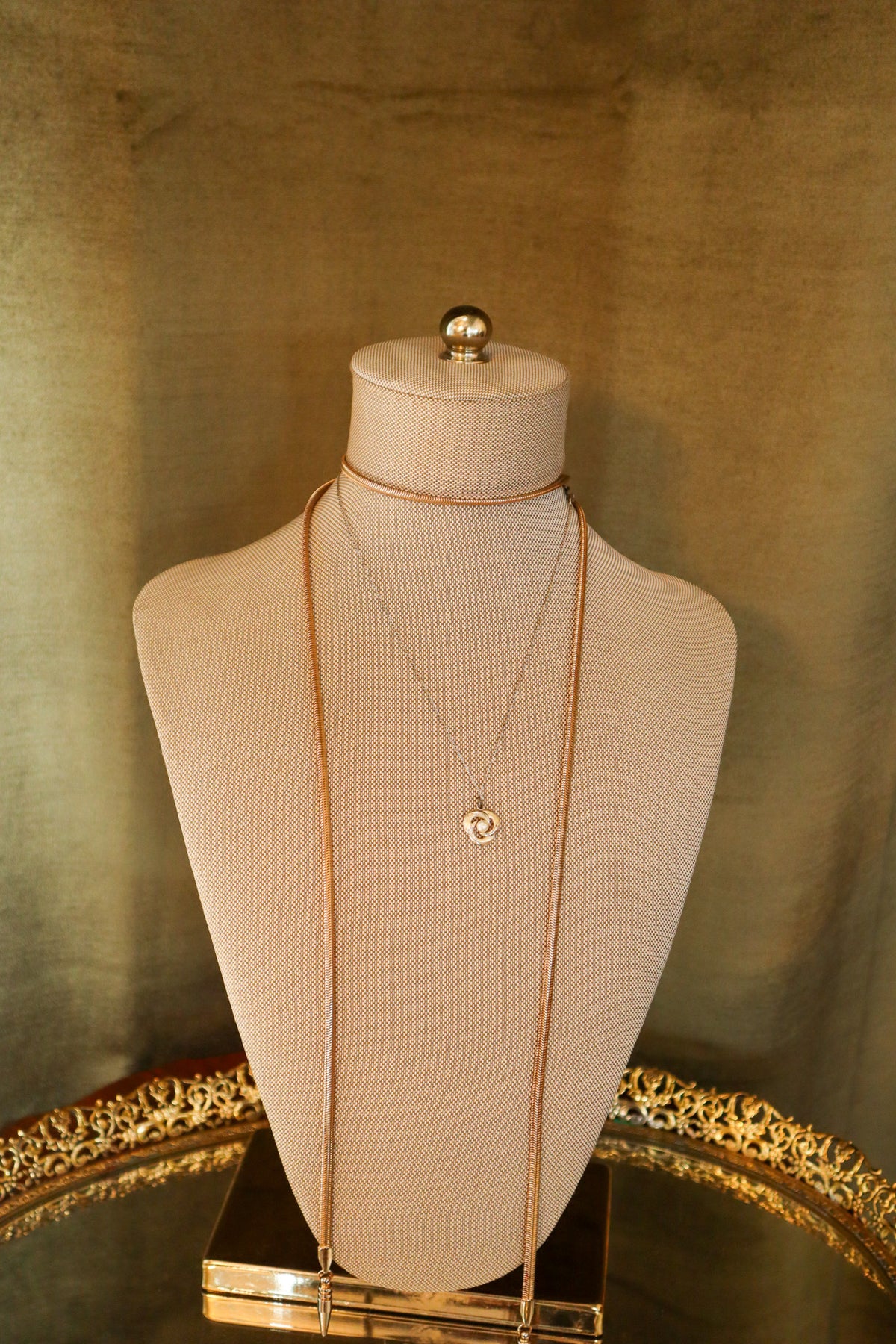 Gold Wrap Snake Necklace | Vintage