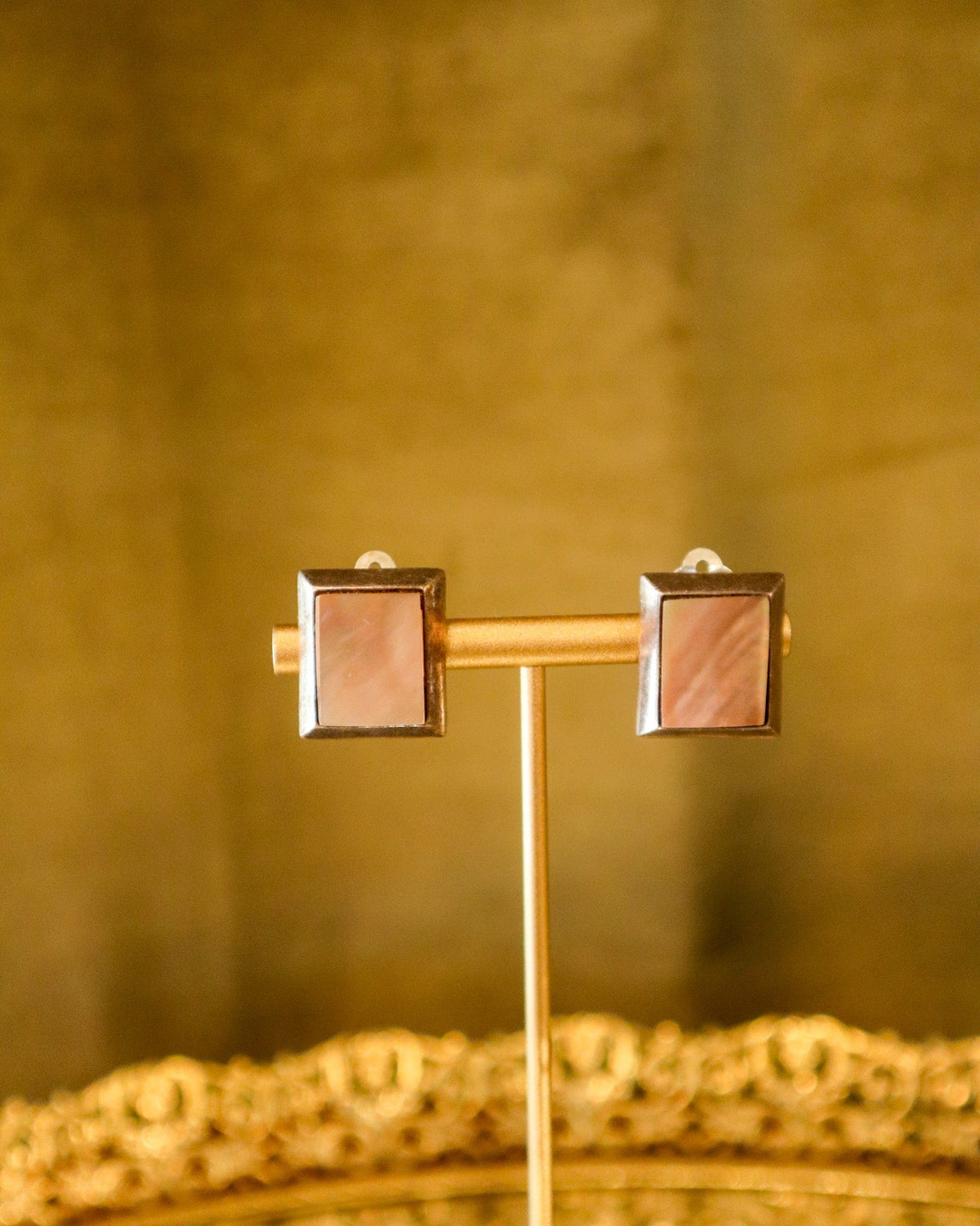 Silver Rectangle Chrome Detailed Clip-ons | Vintage