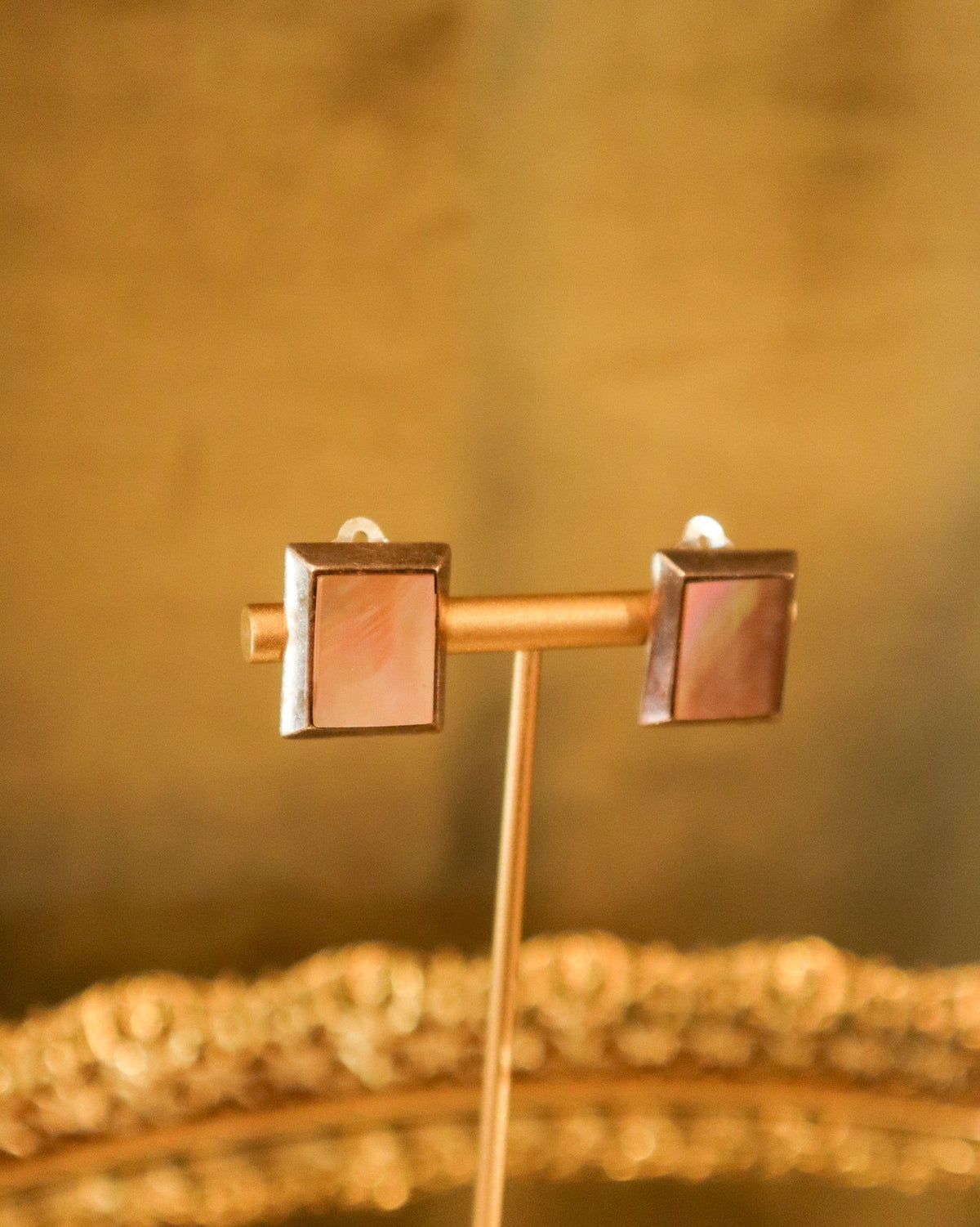 Silver Rectangle Chrome Detailed Clip-ons | Vintage